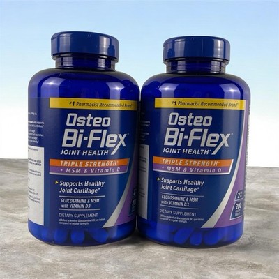 2 Packs of Osteo BiFlex Triple Strength +MSM+ D3 200 tablets Each Exp: 2028