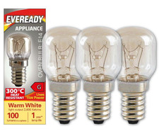 3X OVEN BULB COOKER APPLIANCE 300°C LIGHT BULB | LIGHT 15W 240V E14 SES EVEREADY