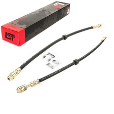2x Bremsschlauch Leitung Bremse +Haltefeder vorne für Skoda Octavia I 1U - 439mm