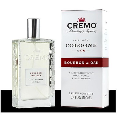 Cremo Bourbon Oak Cologne Spray 3.4 Fl Oz Sophisticated Men's Fragrance