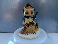 Bejeweled Enamel Wizard Owl Trinket Box