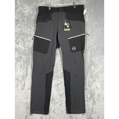 GTS Stelvio Man Pants Bicolour Carbon Grey Black Hiking Tech Stretch XXL 54 NEW