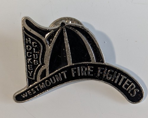 Westmount Firefighters Hockey Club Pin Badge Vintage