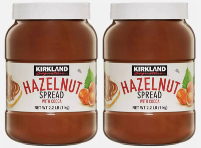Kirkland Signature Haselnuss Schokolade glatter Aufstrich mit Kakaopackung 2 Gläser x 1 kg