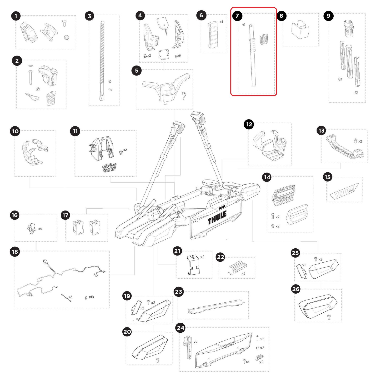 Thule Bike Attachment Radhalter Zahnband FüR Outpace 55524-image