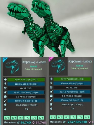 Level 362 Tek Rex Pair ARK  Survival Ascended ASA PVE PC/XBOX/PS