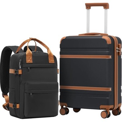 Hand Luggage Suitcase 55 x 40 x 20 cm and Cabin Backpack 20 L 40 x 25 x 20 cm...