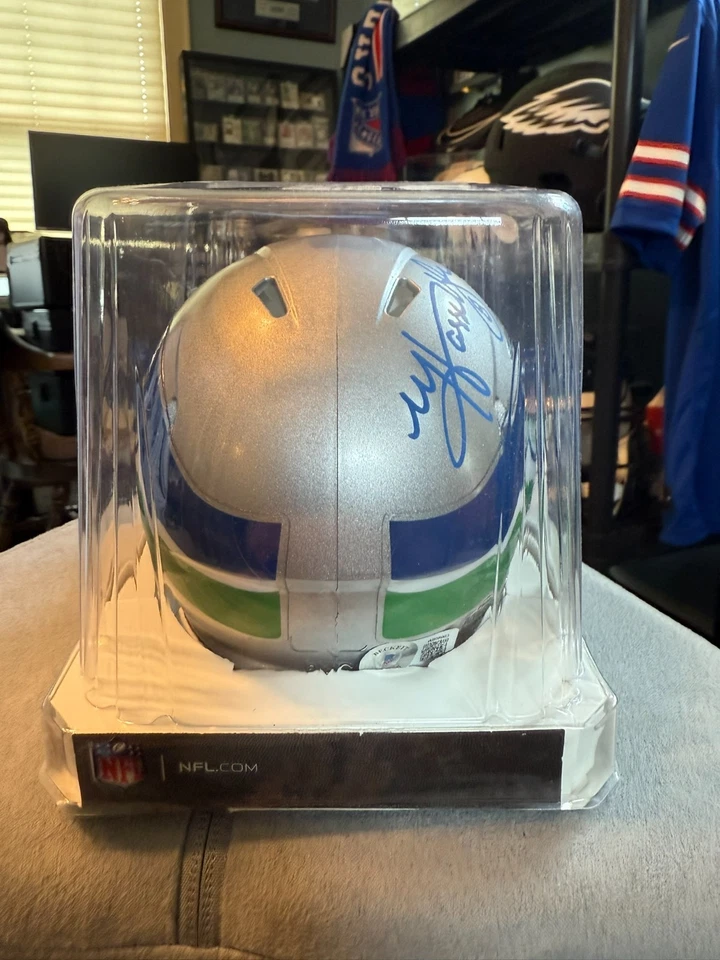 Minicasco Seattle Seahawks Matt Hasselbeck auténtico firmado Foto 4 de 4