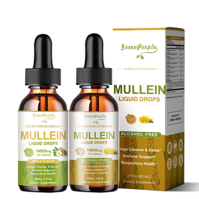 Mullein Drops   Mullein Leaf Extract Vegan Non-GMO Herbal Respiratory Support