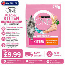 PURINA ONE BIFENSIS Chicken & Rice Kitten Dry Cat Food 750g Pack 13.32 per kilo