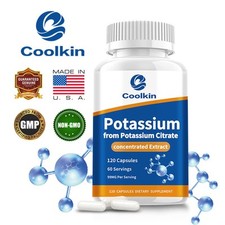Potassium 99mg - for Heart, Kidney, Electrolyte Balance, Relieve Leg Cramps