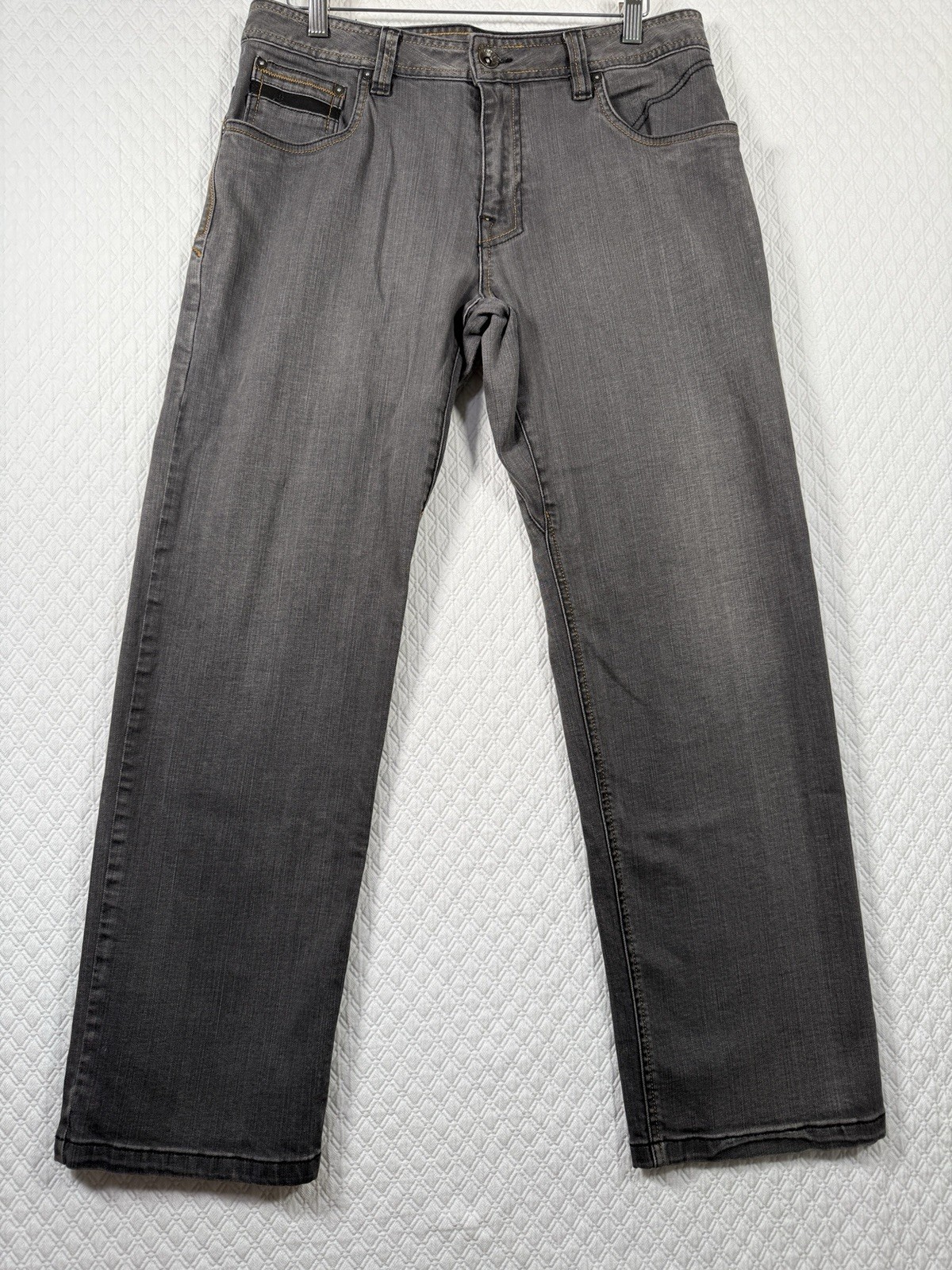 S Born From Experience Gray Stretch Straight Leg Jeans 32x29