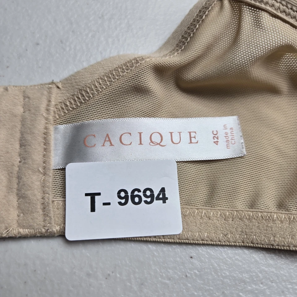 Sujetador Cacique Mujer 42C Beige Floral Ligeramente Forrado Balconette Encaje Foto 2 de 4