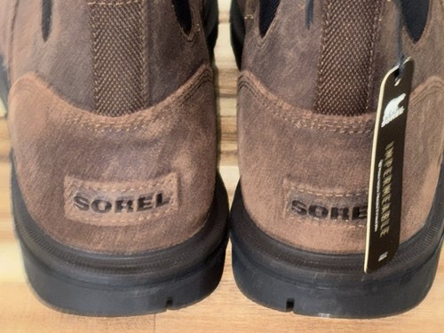 SOREL Men's Carson Chelsea Waterproof Boots Dark Brown Boots Size 11 New - Picture 5 of 15