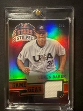 2015 Panini USA Baseball- Stars & Stripes Game Gear Green Luken Baker #67 /5