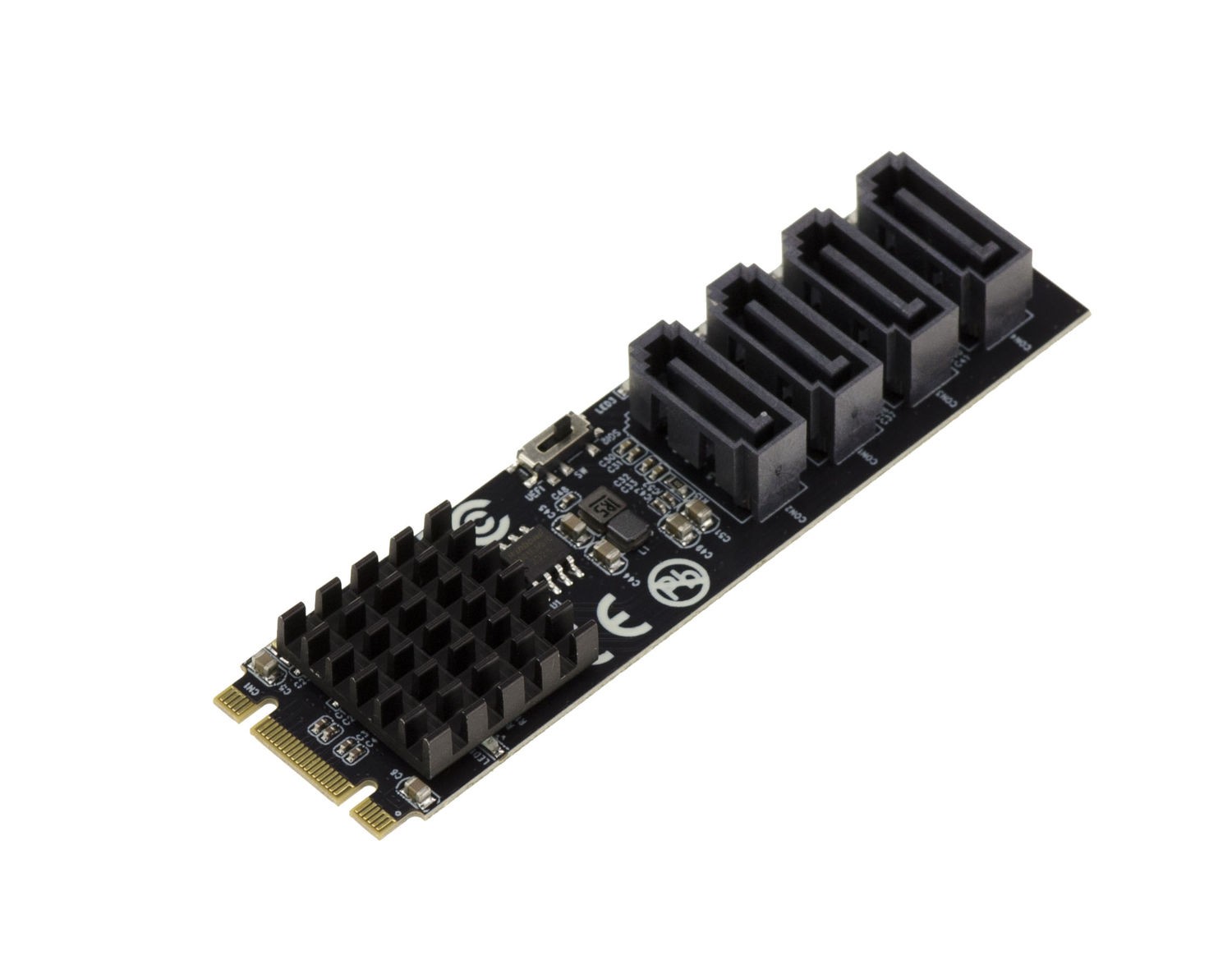 Adaptateur M.2 NGFF vers SATA 4 ports puce Marvell 88SE9236 Raid 0 et Raid 1