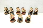 Lot of 9 Miniature 2" Resin Garden Gnomes Figurines 3 Duplicates