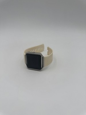 Fitbit Blaze Smart Fitness Watch Silver Case White Band Tested
