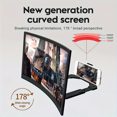 12in Smartphone Screen Magnifier 3D Video Mobile Phone Amplifier Stand Bracket