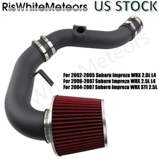 Black 3" Cold Air Intake System Filter For Subaru WRX/STi 2.0L 2.5L Turbo 02-07