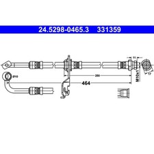 Bremsschlauch ATE 24.5298-0465.3 für Kia Picanto I