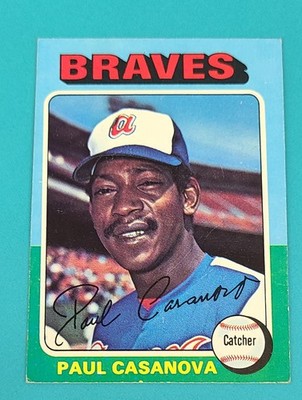 1975 Topps #633 Paul Casanova Atlanta Braves BASEBALL Card 6B