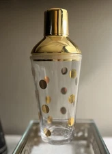 Lenox Kate Spade Two of a Kind Cocktail Shaker 24oz Glass Metallic Gold