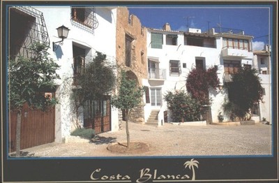 Altea Costa Blanca Spanien Postkarte Fischerdorf weiße Gebäude 1998 verschickt