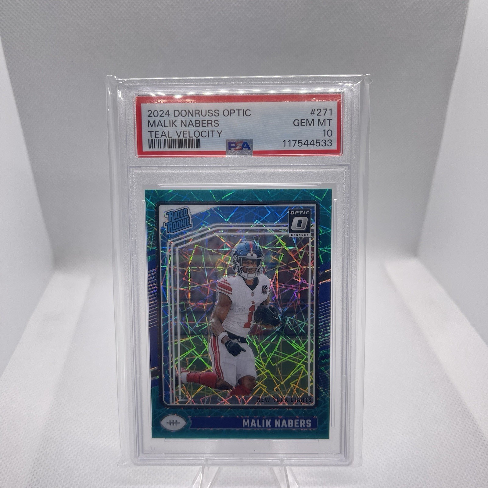 2024 Panini Donruss Optic Rated Rookie Malik Nabers No 271 Teal Velocity
