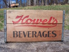 Vintage Howel&rsquo;s Beverages Pittsburgh Pennsylvania Soda Pop Wood Wooden Crate