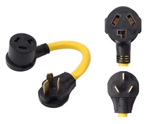 NEMA 10-50P to 10-30R 120V/240V 30 Amp 3 Prong Male Plug to 3 Prong Female