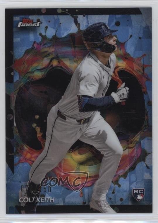2024 Topps Finest Rare Sky Blue Refractor 24/150 Colt Keith #208 Rookie RC w6l