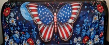 Magnetic Patriotic Butterfly Mailbox Cover - ...
