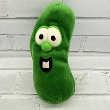 Veggie Tales Larry The Cucumber 7" Plush Bean Bag Toy 1998 Big Ideas