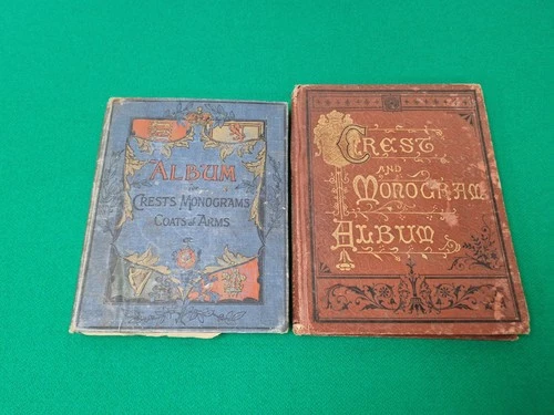 2 x Albums with 530 Vintage & Antique Collectible Crests & Monograms