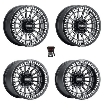 Metal FX Delta Bdlk Contrast Cut 15x7/15x10 Wheels Bk Pioneer 1000 / Talon