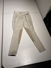 Kerrits Pants Women's Small Tan Flow Rise Tights Horse Equestrian Knee Breeches