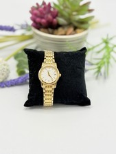 Vintage Citizen Quartz Gold Tone Date Watch Women s Roman Numeral Bezel