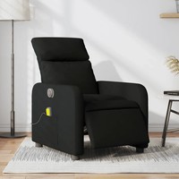 Massagesessel Elektrisch Schwarz Stoff Relaxsessel Mit Shiatsu Funktion