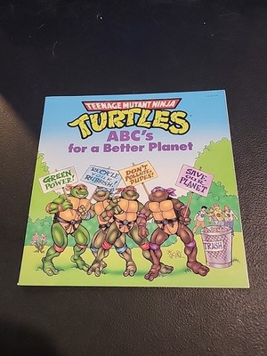Vintage 1991 Teenage Mutant Ninja Turtles ABC's for a Better Planet Book TMNT