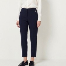 Tommy Hilfiger Women Navy Blue Straight Leg Dress Pants Size 2 Elastic back