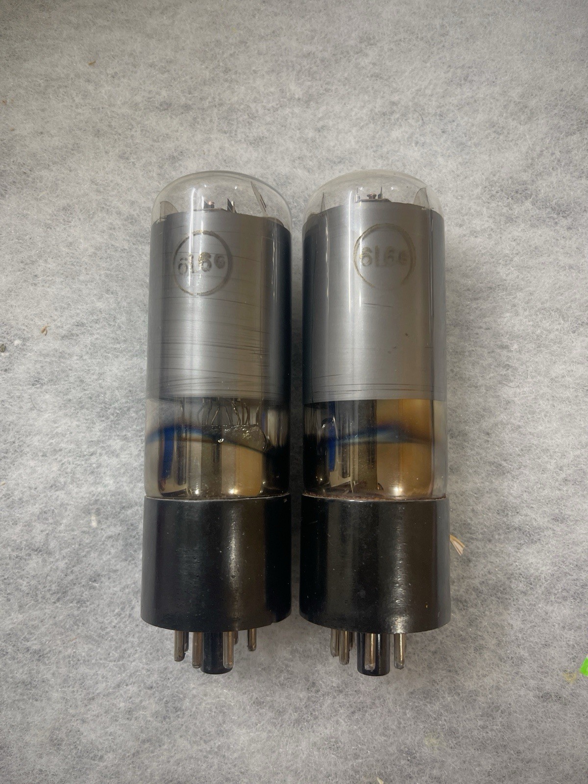 Mazda 6L6G 6L6 KT66 Smoked Double Pan Getter NOS Tested Matched Pair