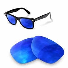 newpolar replacement polarized lenses for ray ban 2140 wayfarer 50 size blue