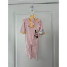 Disney Baby Girls' Minnie Mouse Footed Coverall Headband Set, Size 3-6 Months