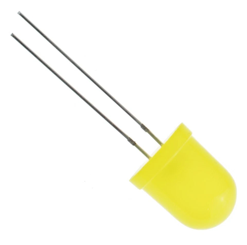 10 x Yellow 10mm LED Diffused 100mcd 50° - Bild 1 von 1