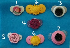 Small Magnetic Pacifier For Preemie Reborn Doll-Flowers