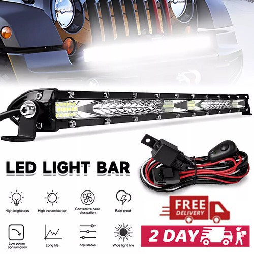 20"inch 2400W Led Light Bar Spot Flood Combo Offroad Boat 4WD Truck SUV ATV+Wire - Picture 2 of 17