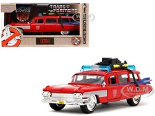 1959 CADILLAC AMBULLANCE ECTO-1 "GHOSTBUSTERS-TRANSFORMERS" 1/32 BY JADA 35863