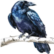 30 Custom Crow on a Branch Personalized Address Labels