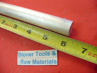 3/4" Aluminum 6061 Round Rod - 11" Long, T6511 Extruded, Solid Bar Stock For Machining